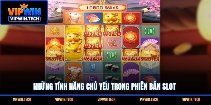 Những tính năng chủ yếu trong phiên bản slot